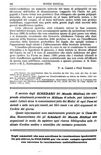 Le monde médical rivista internazionale di medicina e terapia