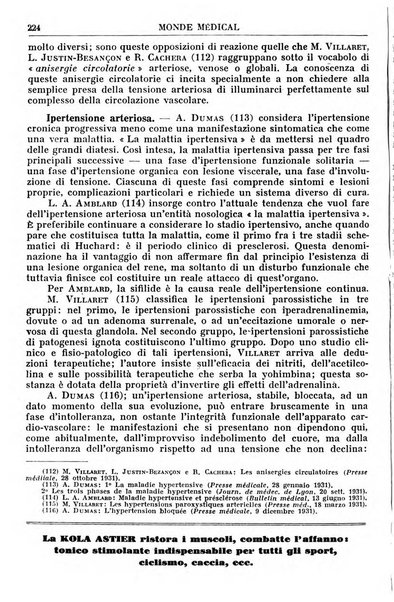 Le monde médical rivista internazionale di medicina e terapia