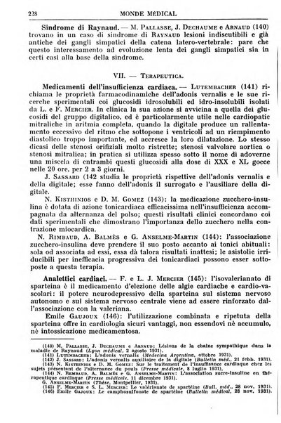 Le monde médical rivista internazionale di medicina e terapia