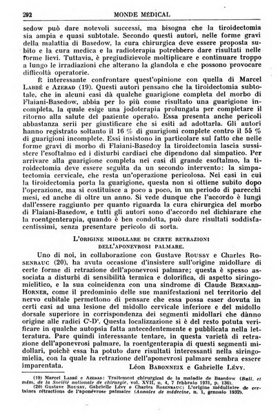 Le monde médical rivista internazionale di medicina e terapia