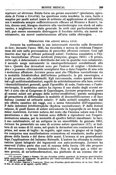 Le monde médical rivista internazionale di medicina e terapia