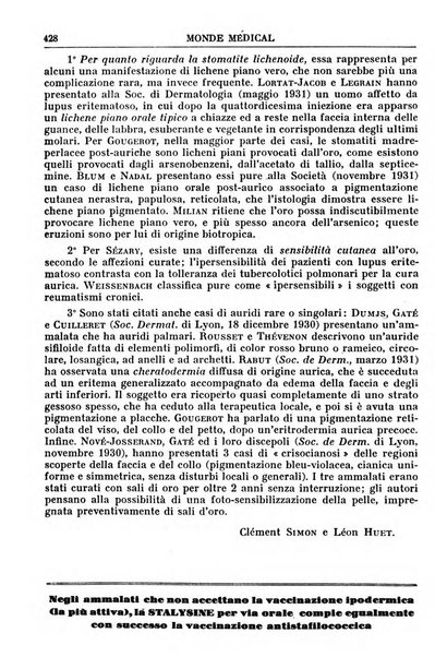 Le monde médical rivista internazionale di medicina e terapia