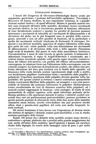 Le monde médical rivista internazionale di medicina e terapia