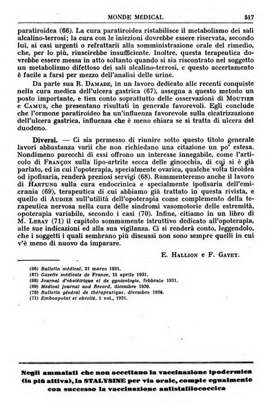 Le monde médical rivista internazionale di medicina e terapia