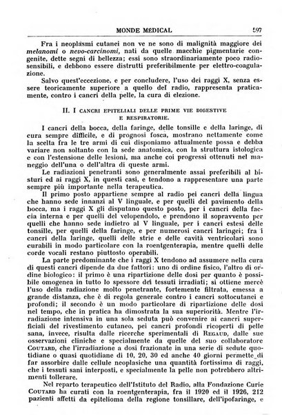 Le monde médical rivista internazionale di medicina e terapia