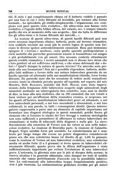 Le monde médical rivista internazionale di medicina e terapia