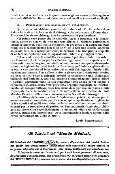 Le monde médical rivista internazionale di medicina e terapia