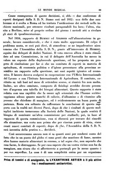 Le monde médical rivista internazionale di medicina e terapia