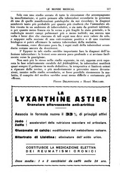 Le monde médical rivista internazionale di medicina e terapia