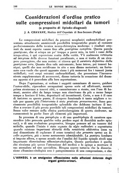 Le monde médical rivista internazionale di medicina e terapia