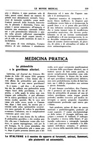 Le monde médical rivista internazionale di medicina e terapia