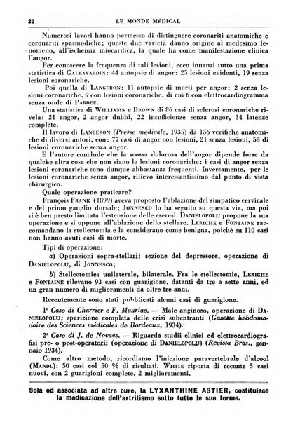 Le monde médical rivista internazionale di medicina e terapia