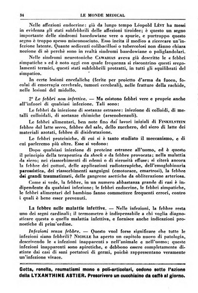 Le monde médical rivista internazionale di medicina e terapia