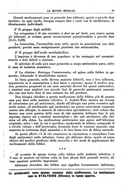 Le monde médical rivista internazionale di medicina e terapia