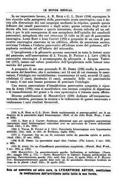 Le monde médical rivista internazionale di medicina e terapia