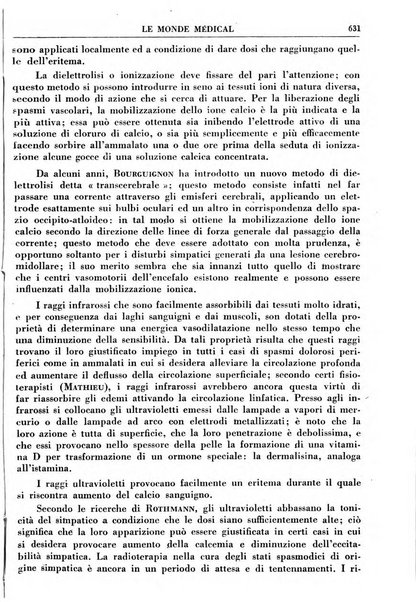 Le monde médical rivista internazionale di medicina e terapia