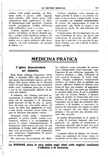 Le monde médical rivista internazionale di medicina e terapia