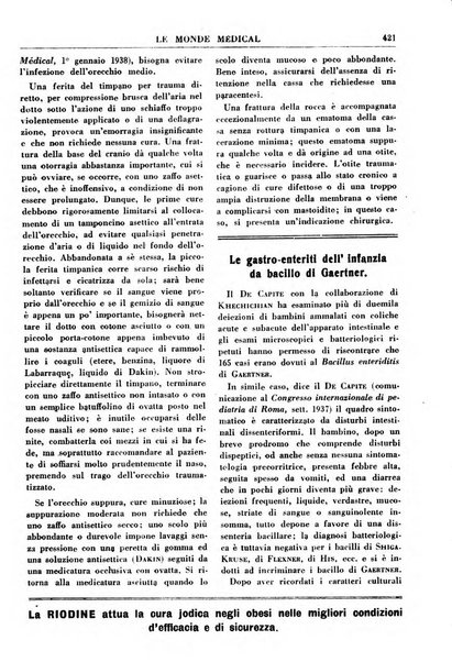 Le monde médical rivista internazionale di medicina e terapia