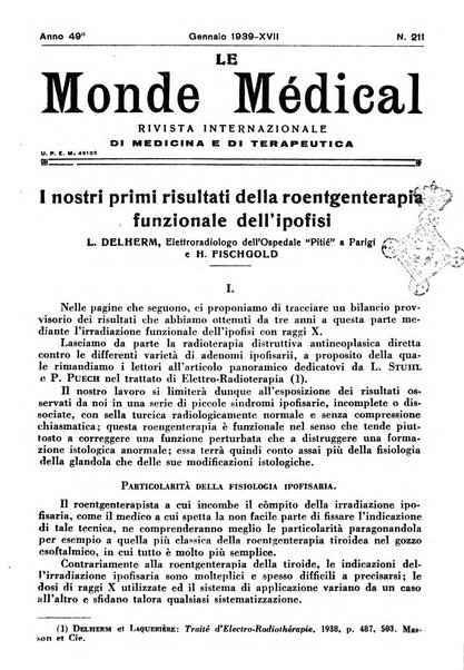 Le monde médical rivista internazionale di medicina e terapia