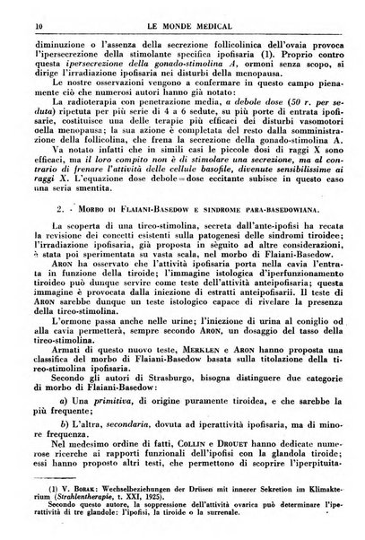 Le monde médical rivista internazionale di medicina e terapia