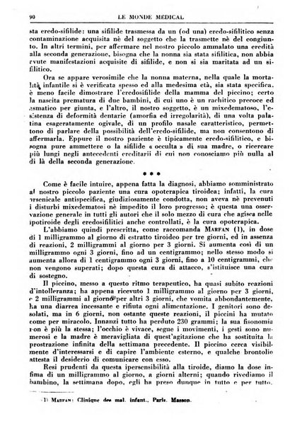 Le monde médical rivista internazionale di medicina e terapia