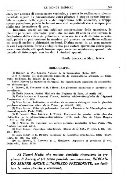 Le monde médical rivista internazionale di medicina e terapia