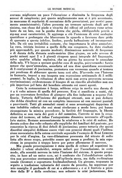 Le monde médical rivista internazionale di medicina e terapia