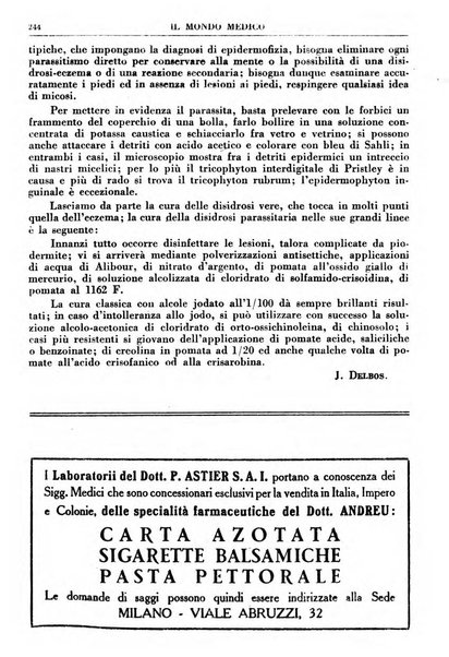 Le monde médical rivista internazionale di medicina e terapia