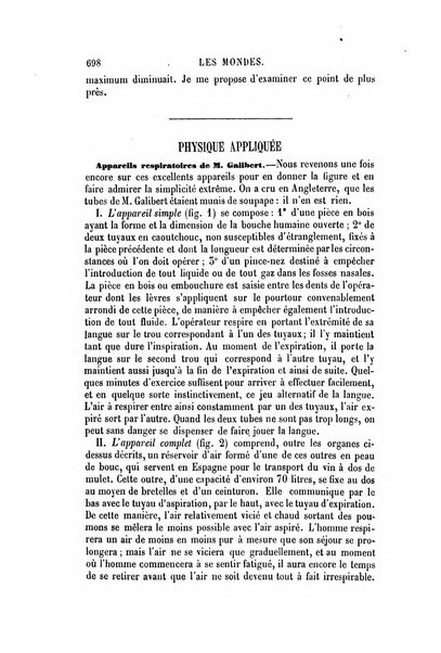 Les mondes revue hebdomadaire des sciences et de leurs applications aux arts et a l'industrie