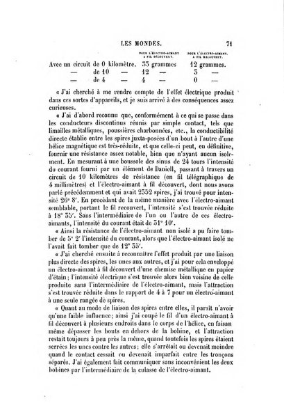 Les mondes revue hebdomadaire des sciences et de leurs applications aux arts et a l'industrie