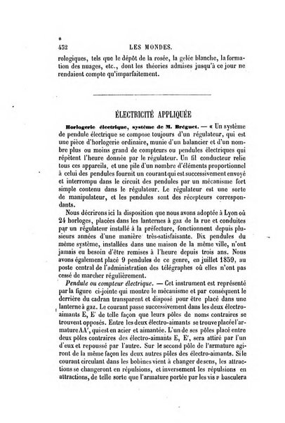 Les mondes revue hebdomadaire des sciences et de leurs applications aux arts et a l'industrie