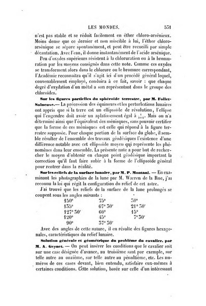 Les mondes revue hebdomadaire des sciences et de leurs applications aux arts et a l'industrie