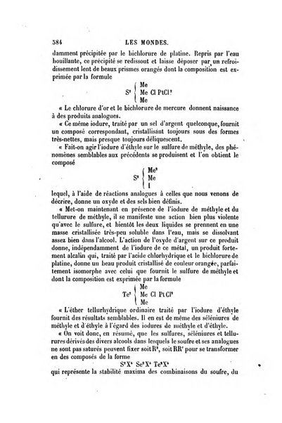 Les mondes revue hebdomadaire des sciences et de leurs applications aux arts et a l'industrie