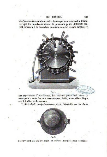 Les mondes revue hebdomadaire des sciences et de leurs applications aux arts et a l'industrie