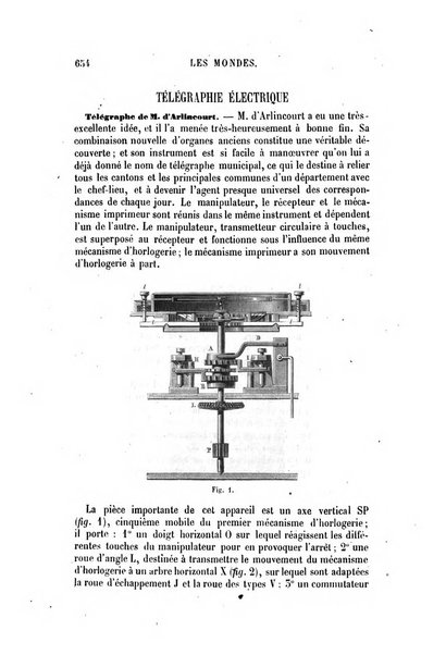 Les mondes revue hebdomadaire des sciences et de leurs applications aux arts et a l'industrie