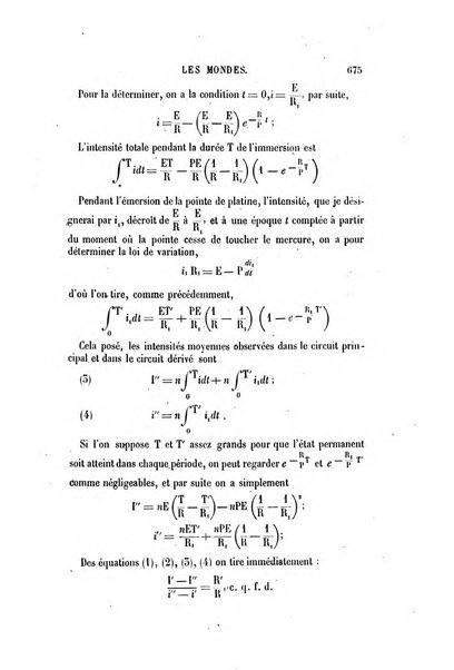 Les mondes revue hebdomadaire des sciences et de leurs applications aux arts et a l'industrie