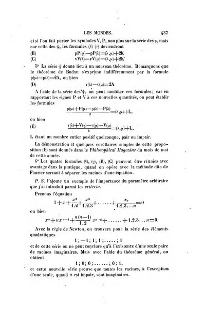 Les mondes revue hebdomadaire des sciences et de leurs applications aux arts et a l'industrie