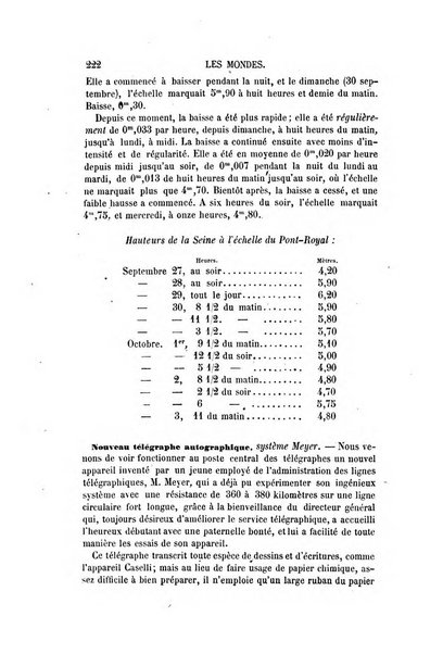 Les mondes revue hebdomadaire des sciences et de leurs applications aux arts et a l'industrie