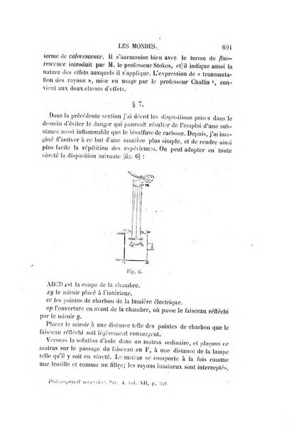 Les mondes revue hebdomadaire des sciences et de leurs applications aux arts et a l'industrie