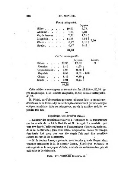 Les mondes revue hebdomadaire des sciences et de leurs applications aux arts et a l'industrie