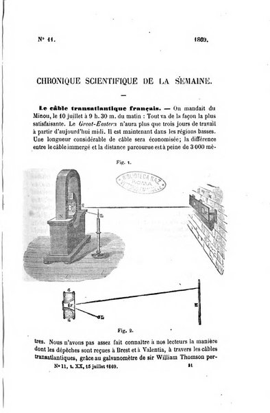 Les mondes revue hebdomadaire des sciences et de leurs applications aux arts et a l'industrie