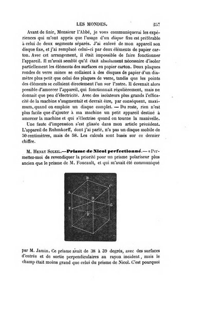 Les mondes revue hebdomadaire des sciences et de leurs applications aux arts et a l'industrie