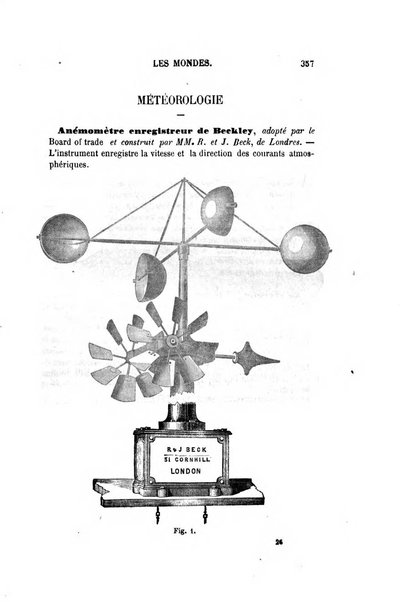 Les mondes revue hebdomadaire des sciences et de leurs applications aux arts et a l'industrie