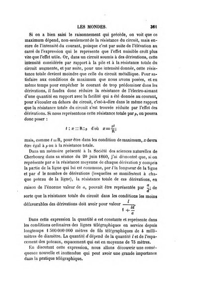 Les mondes revue hebdomadaire des sciences et de leurs applications aux arts et a l'industrie