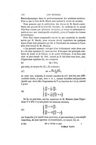 Les mondes revue hebdomadaire des sciences et de leurs applications aux arts et a l'industrie