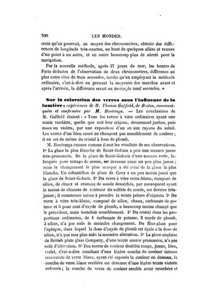 Les mondes revue hebdomadaire des sciences et de leurs applications aux arts et a l'industrie