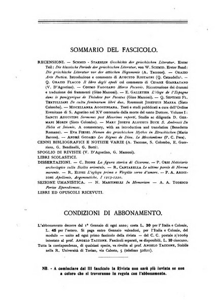 Il mondo classico rivista bimestrale bibliografica, scientifica, umanistica