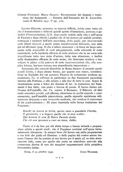 Il mondo classico rivista bimestrale bibliografica, scientifica, umanistica