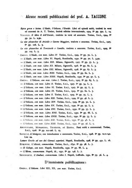 Il mondo classico rivista bimestrale bibliografica, scientifica, umanistica