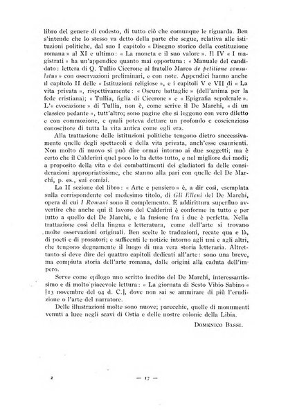 Il mondo classico rivista bimestrale bibliografica, scientifica, umanistica